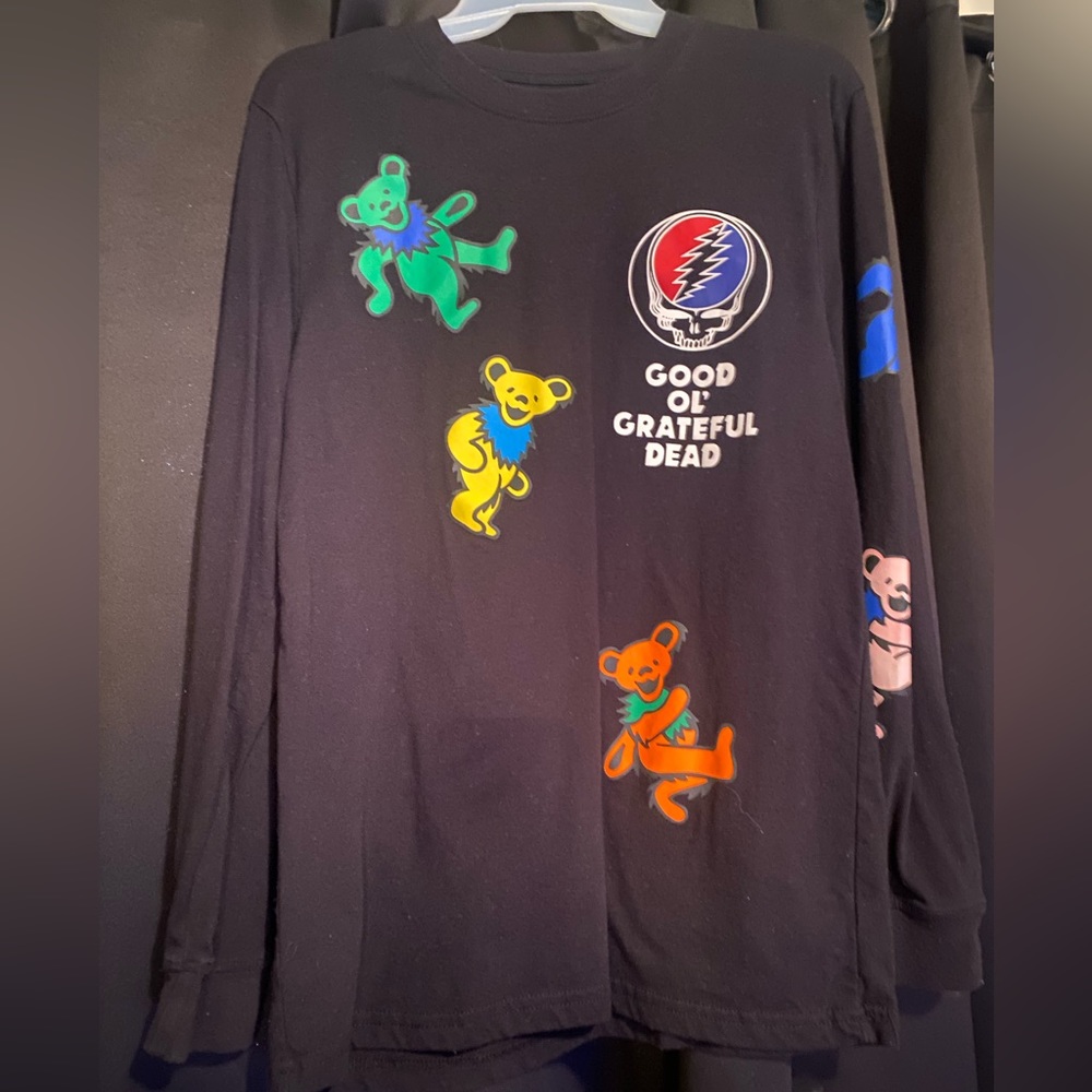 grateful dead long sleeve black t shirt
